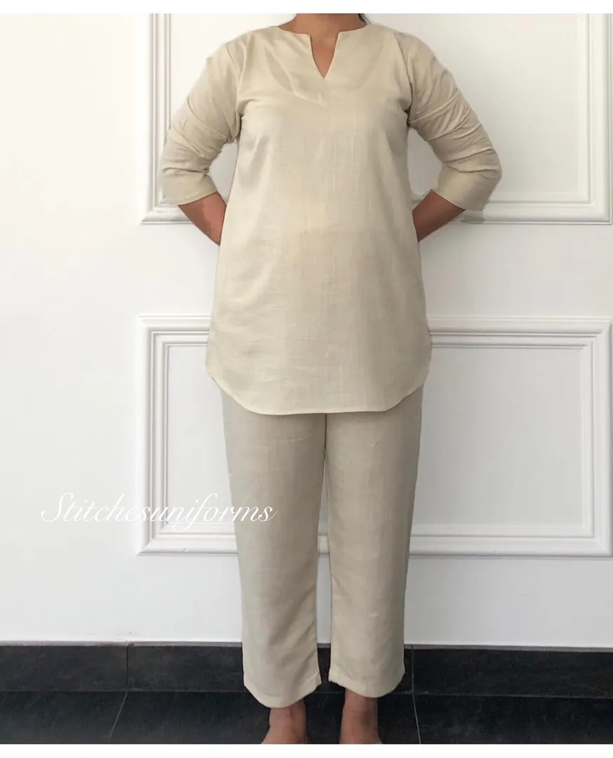 V neck linen