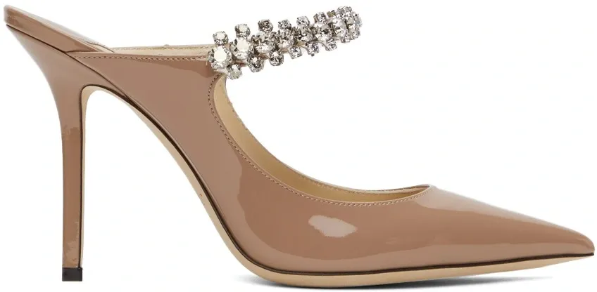 Jimmy Choo Pink Patent Bing 100 Mules