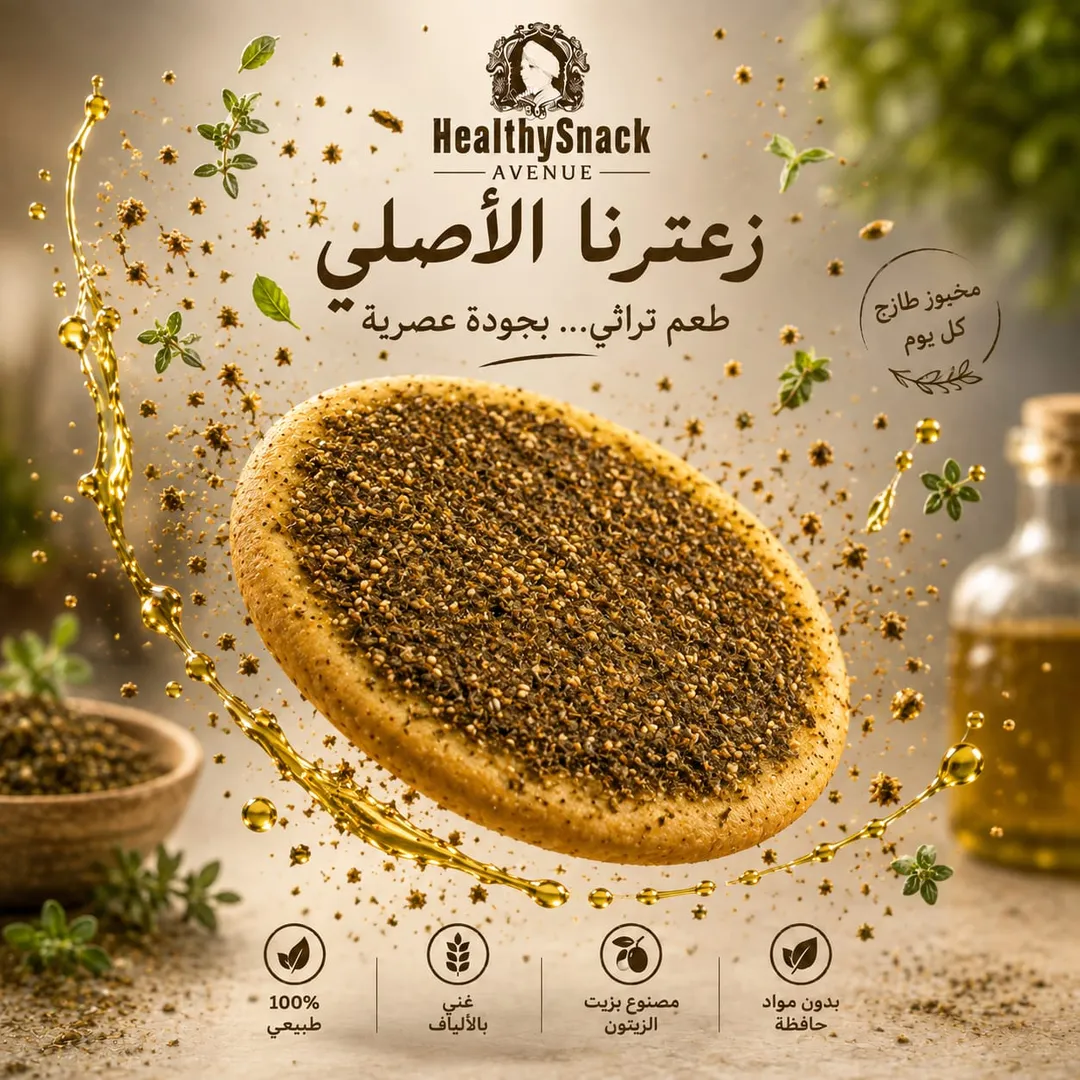 بيتزا زعتر حبوب قمح الكامل (6 حبات)