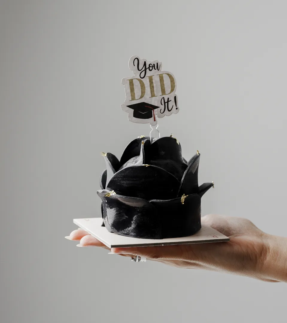 Mini black cake 2inch for 1 only mix chocolate vanilla you did it 🎓