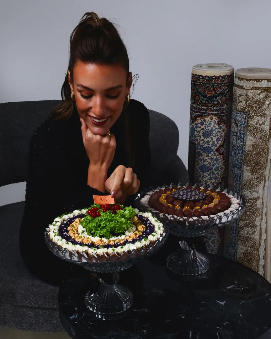 stand, crystal chocolate and mixed kebab