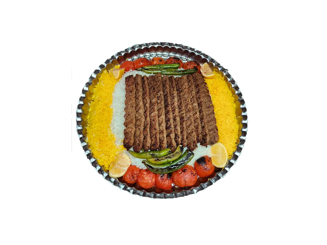 4 Person Kabab Koubideh Tray With Rice