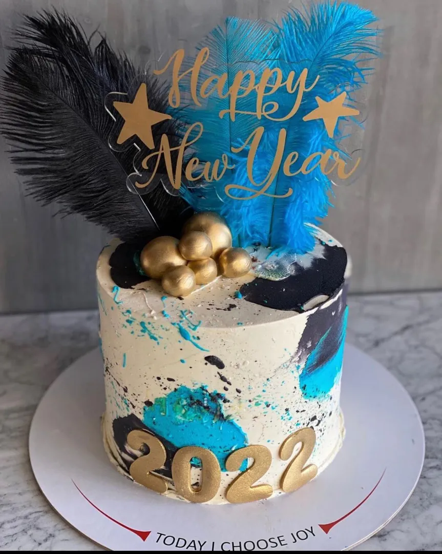 New Year 2022-Blue Cake