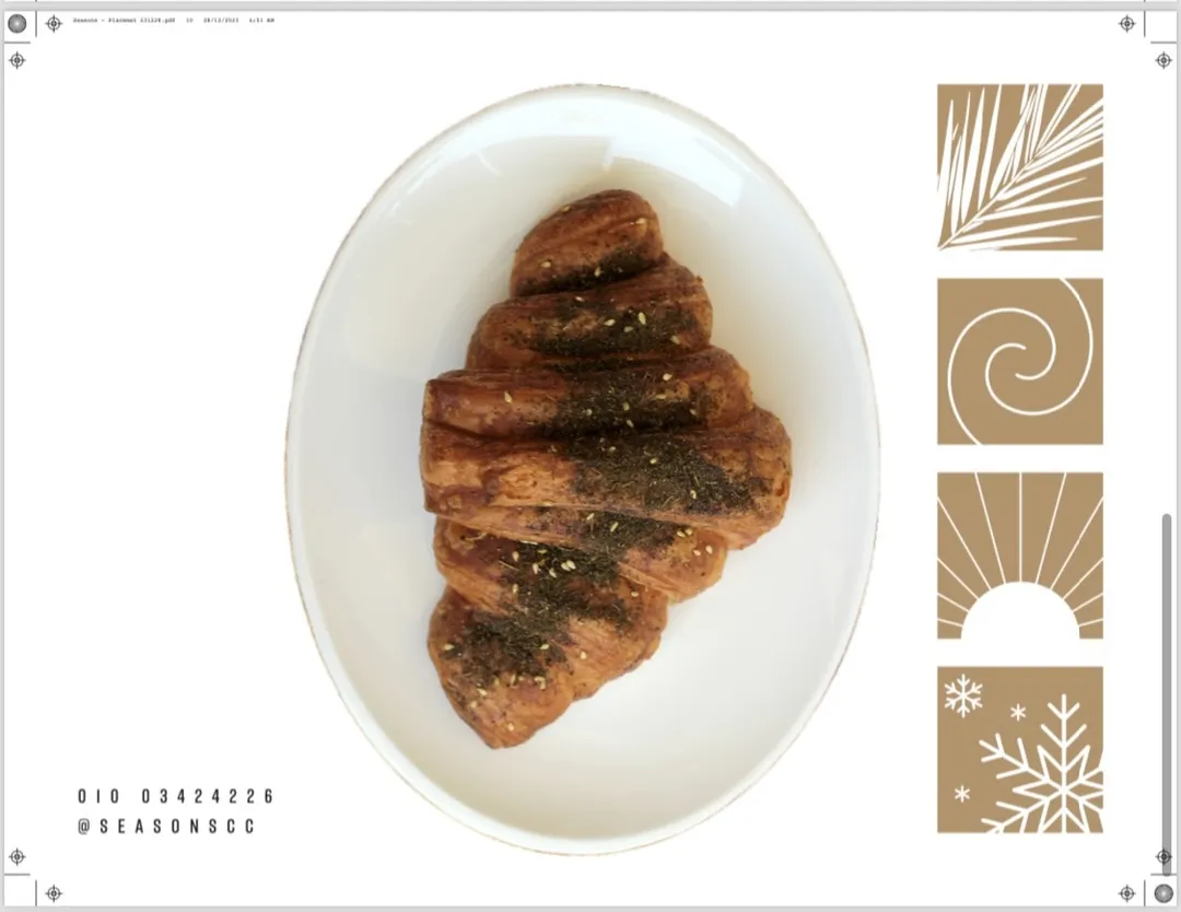 Croissant with thyme