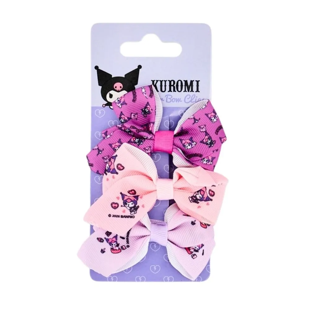 Kuromi Bow Hair Clips - 3 PCS