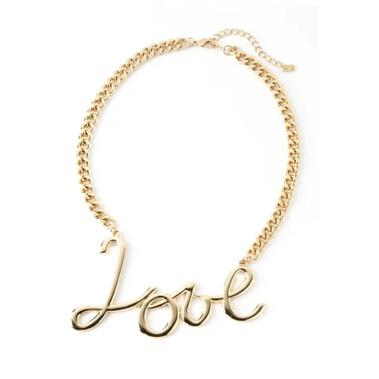 CARA Couture - LOVE Plate Necklace