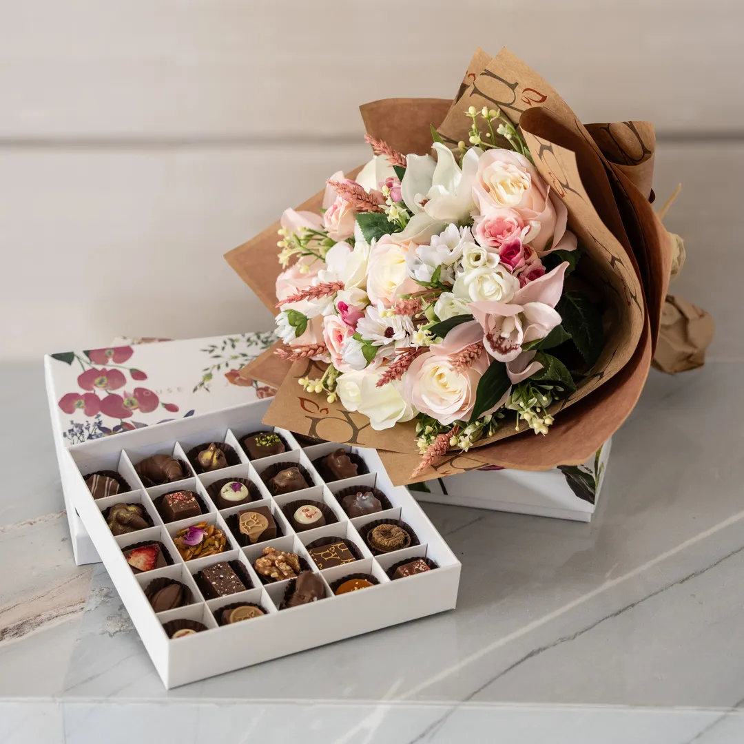 Floral Box - Artificial Mix Pink