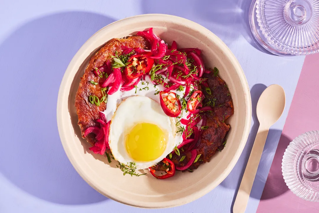 Sweet potato pancake & egg