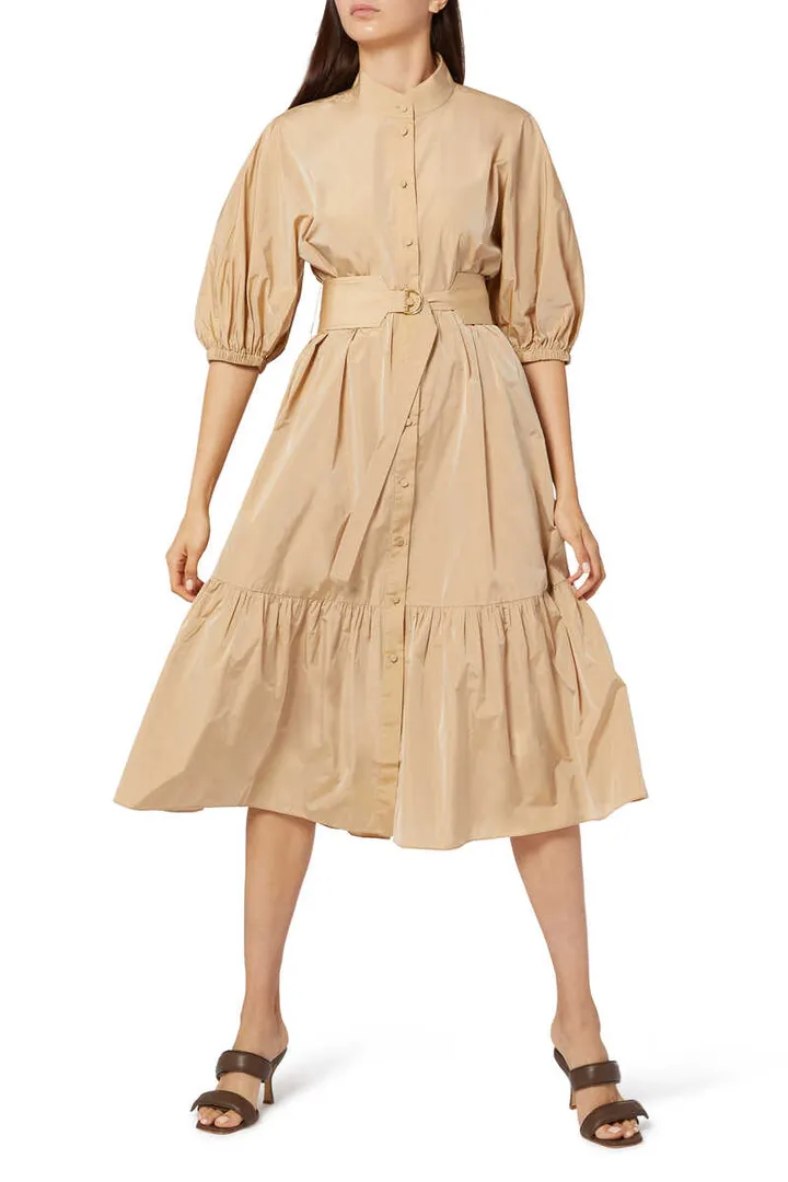 Oroton - Taffeta Long Tiered Dress