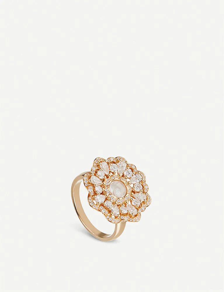 Chopard Happy Diamonds Rose-Gold And Diamond Ring
