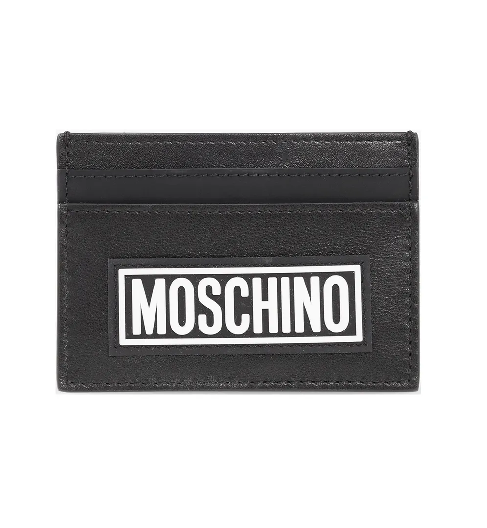 Moschino Brand Logo Card Holder