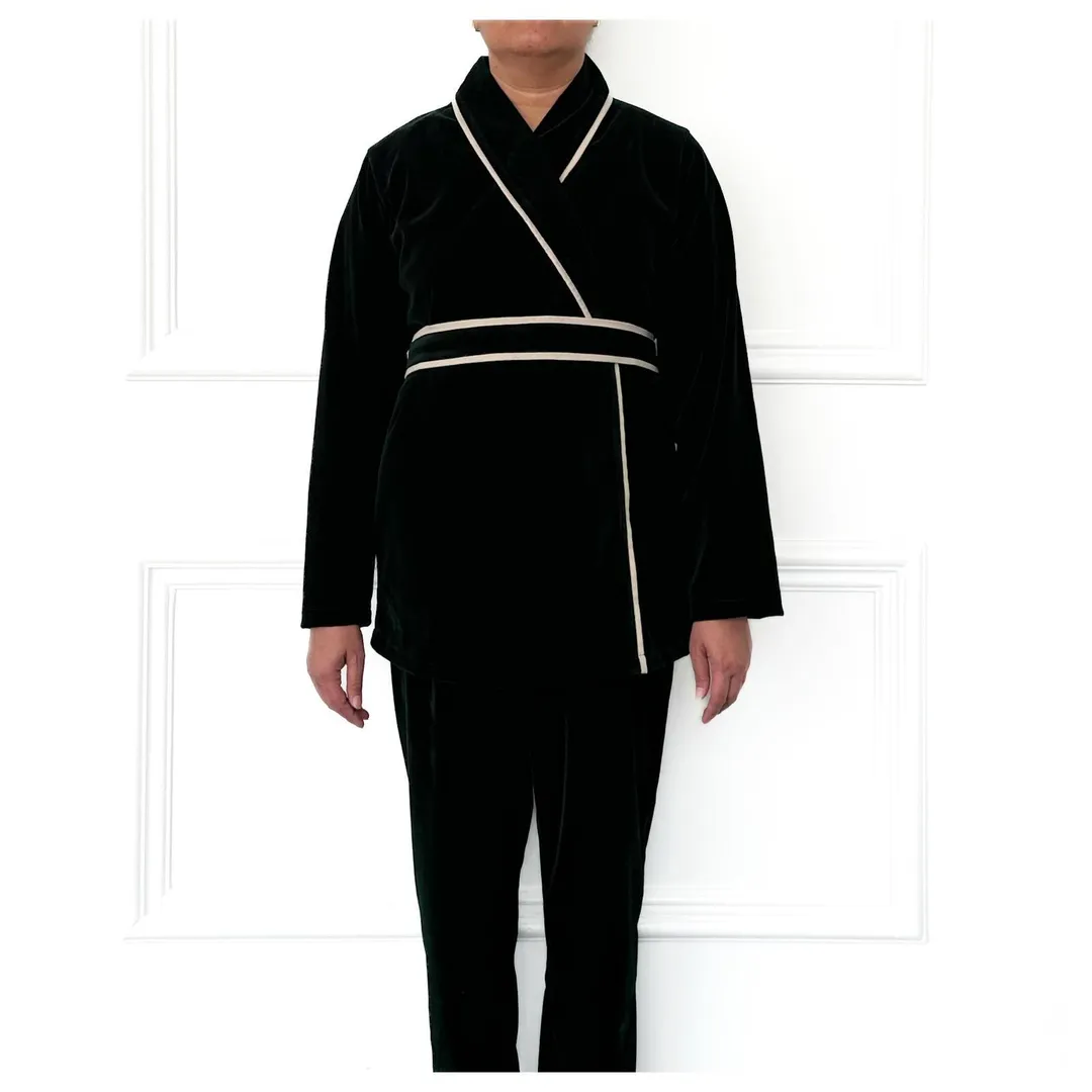 Velvet set with detachable belt