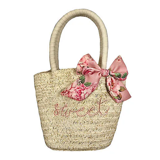Mini Tote Bag Desert Rose 'Sweet' Floral Bow