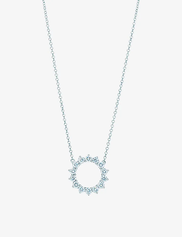 Tiffany & Co Open Circle Platinum And 0.47Ct Diamond Necklace