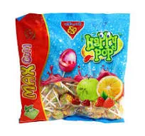 Seedawi Happy Pop Lollipop Fruit with Gum 48 Pieces