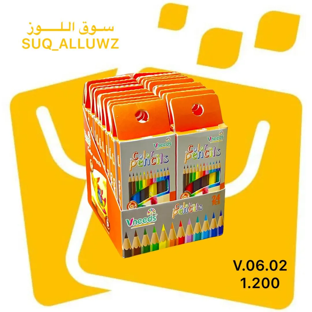 الوان خشبية 6 لون 24 حبة V.06.02