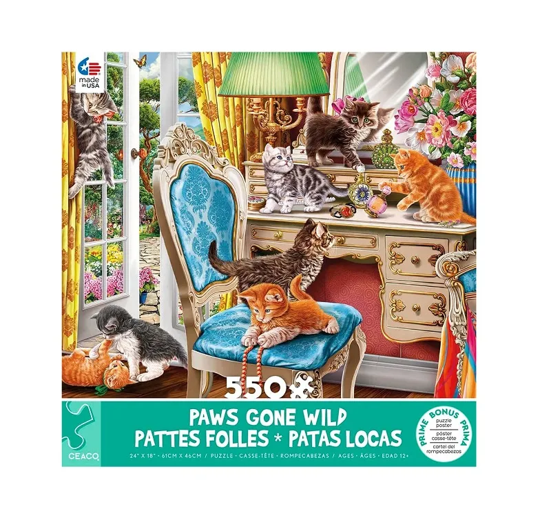 Kittens in The Bedroom Puzzle - 550 PCS
