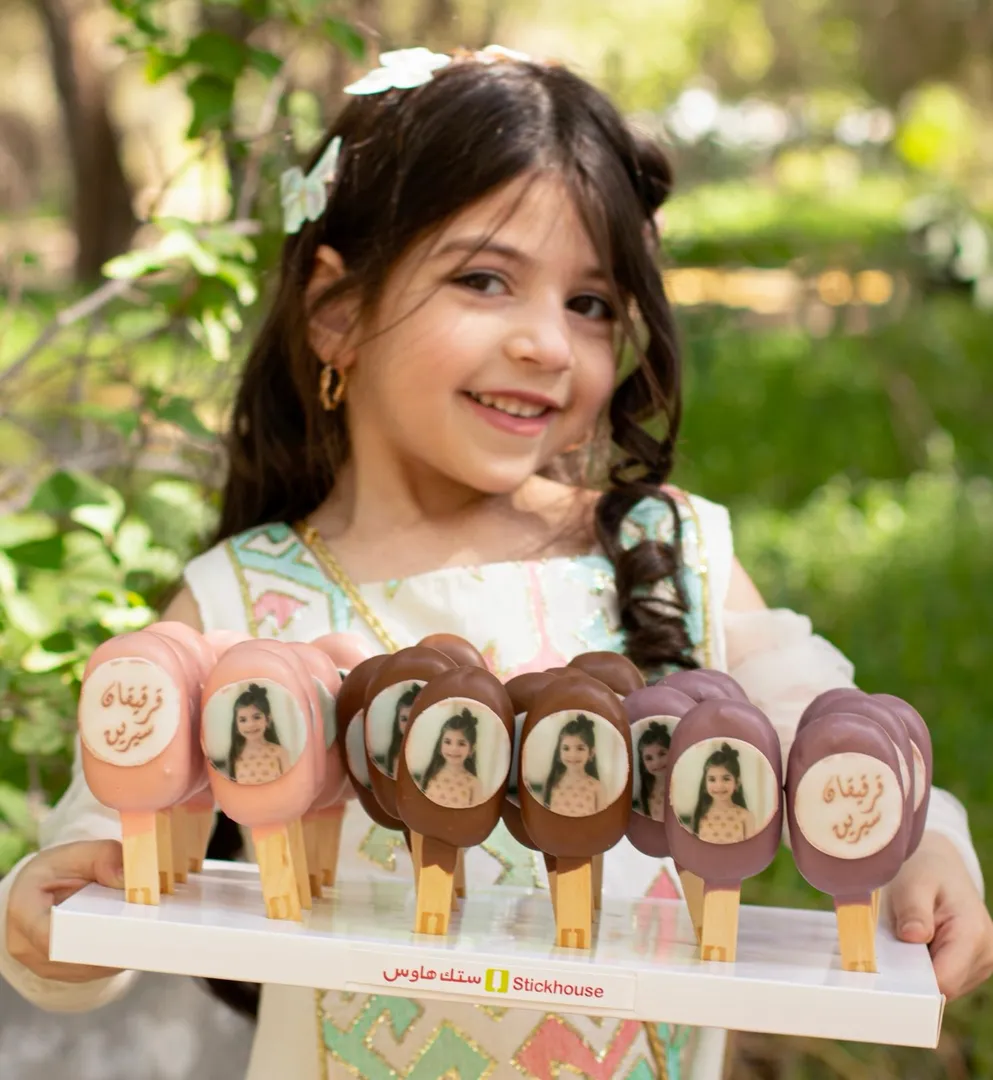 Stick cake Milk chocolate all customize picture 24 pcs
