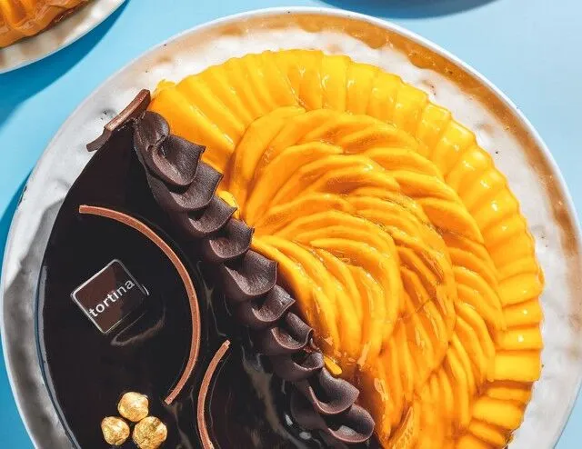 Half Charisma Half Mango Cake 
