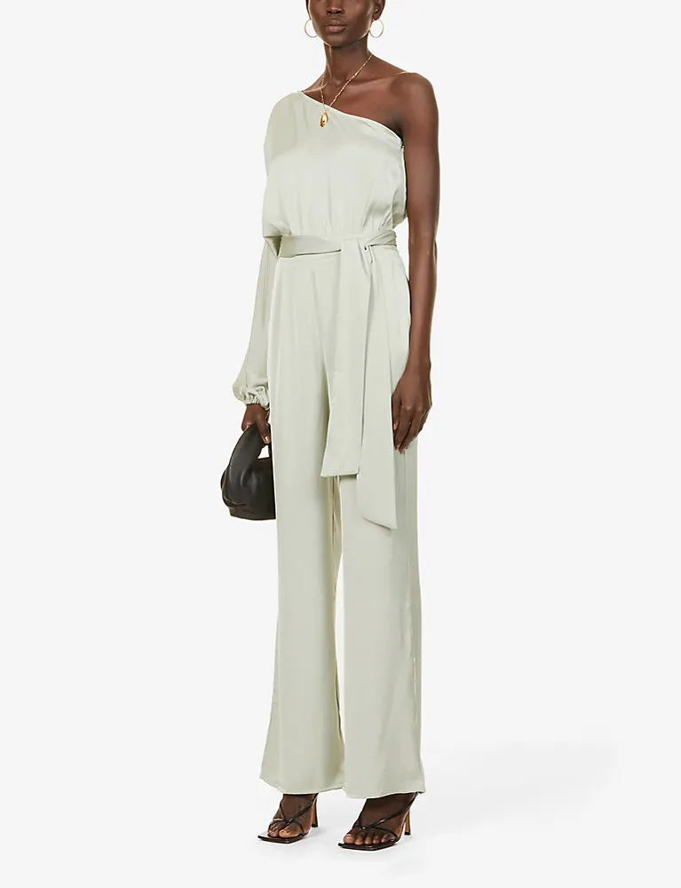 Pretty Lavishimogen One-Shoulder Satin-Crepe Jumpsuit