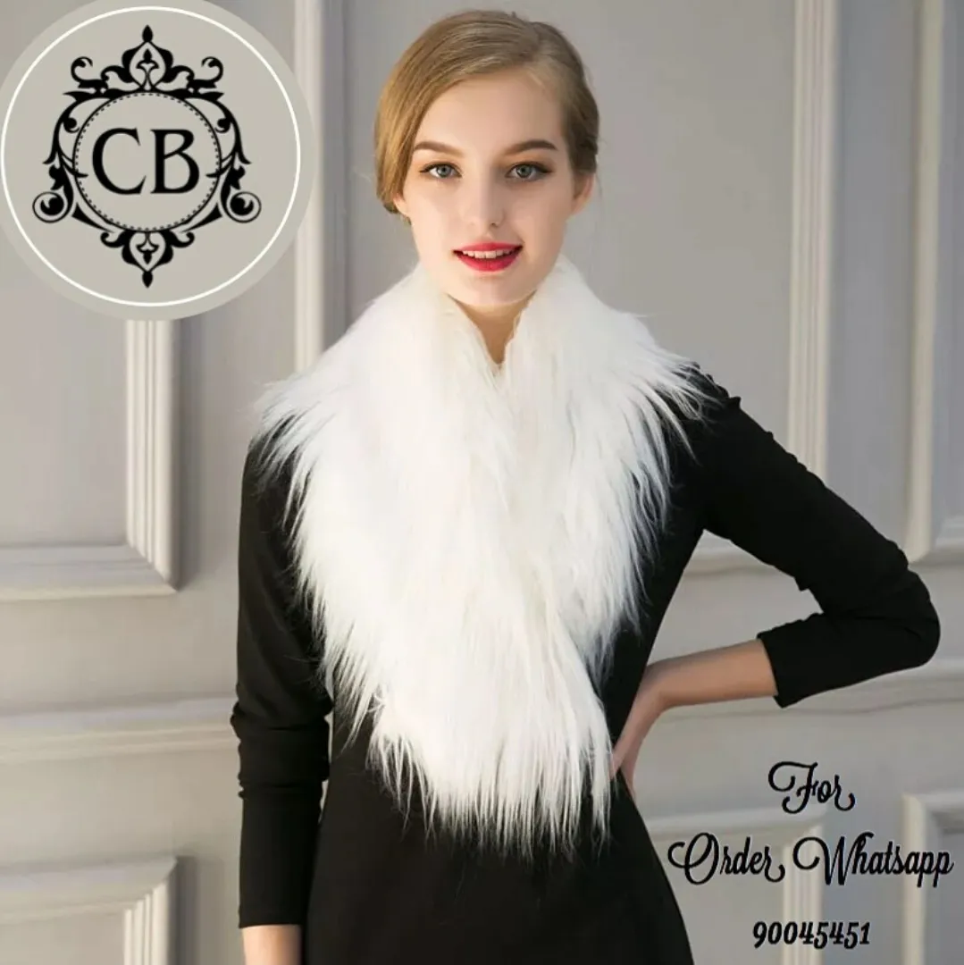 White Fur Scarf