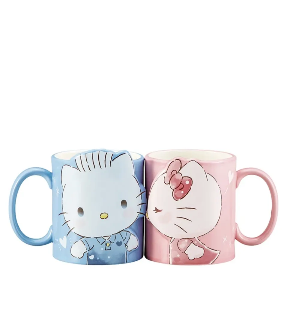 Couple mugs hello kitty/ dear Daniel