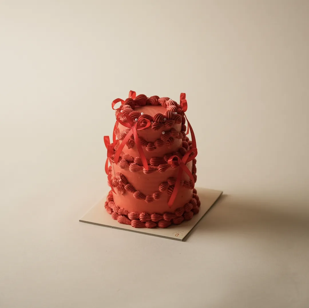 Mini double red cake 2inch mix chocolate vanilla