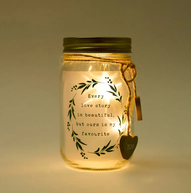 Love Story Light Up Jar