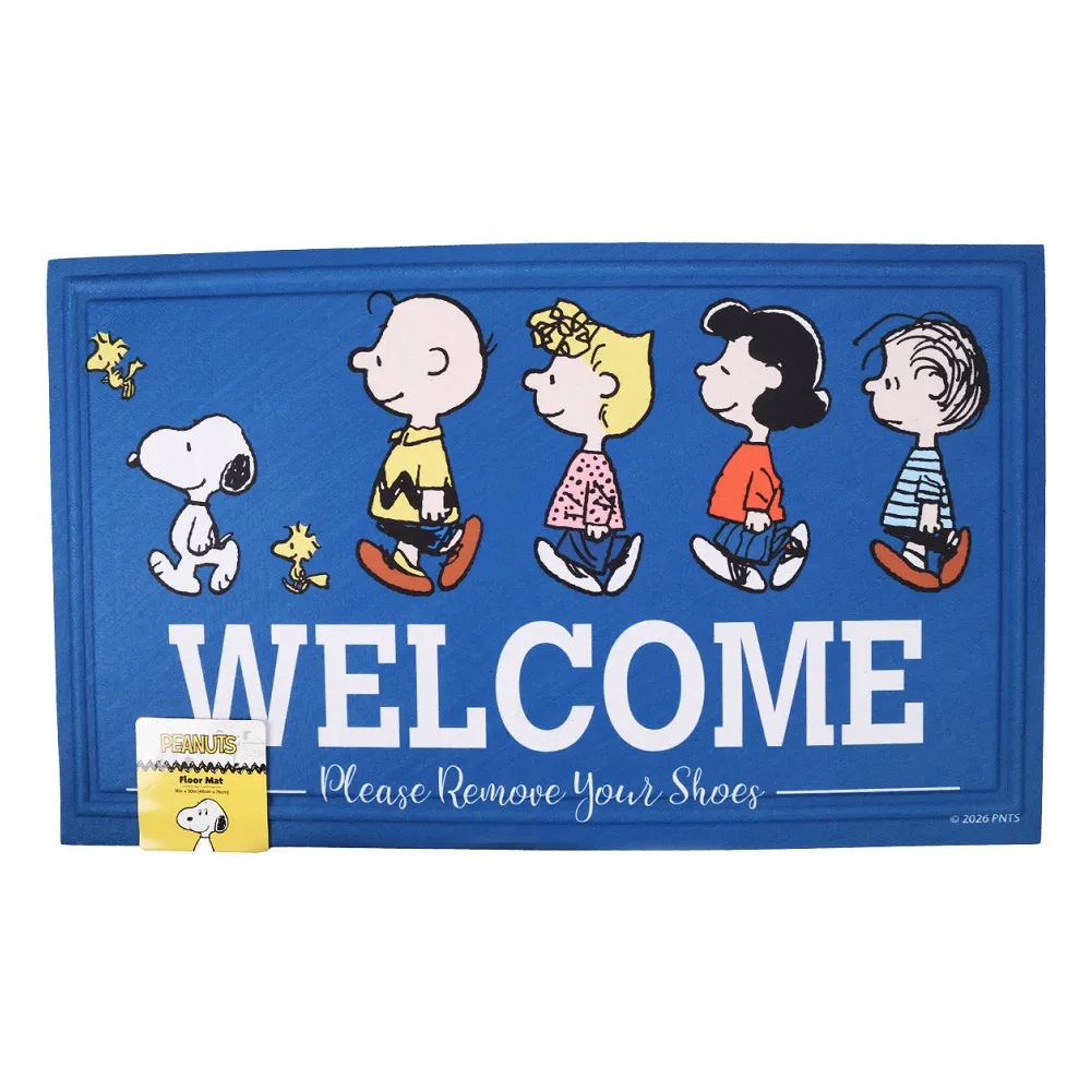 Peanuts Gang "Welcome, Please Remove Your Shoes" Doormat