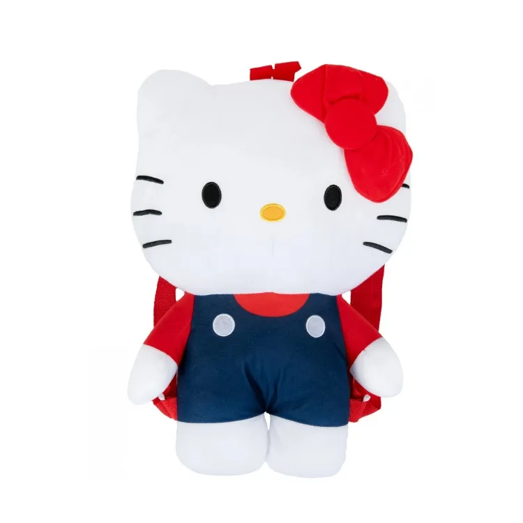 Hello Kitty Plush Backpack Bag Blue\White
