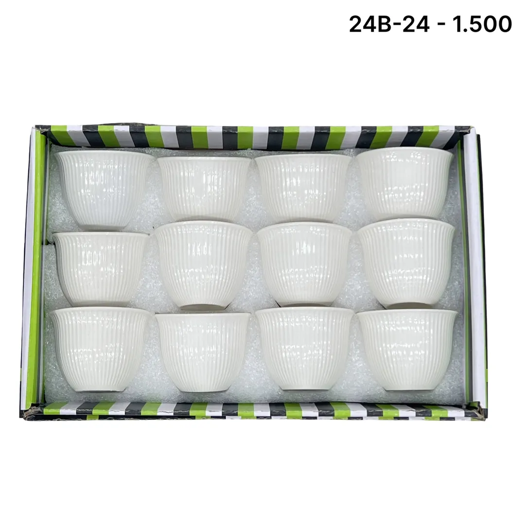 فناجيل ابيض 12 قطعة 24B-24