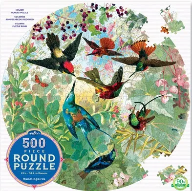 Humming Birds 500pcs Round Puzzle