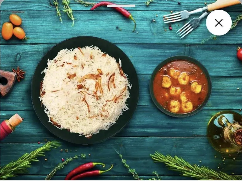 Shrimp Marq With White Rice
