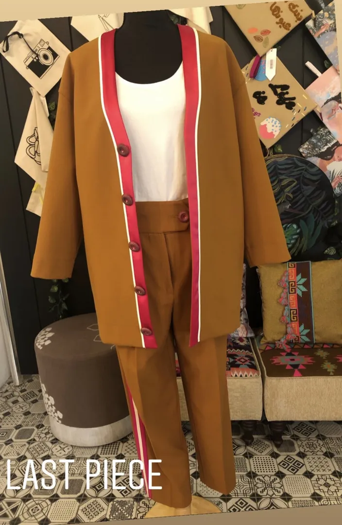 Formal tan pants set