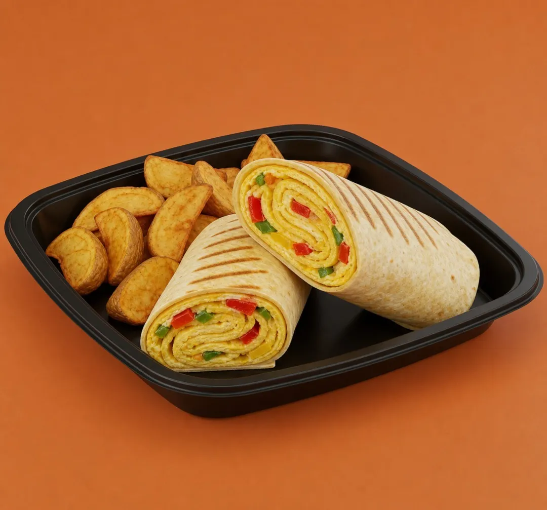 Vegetables and Cheese Omelette Wrap