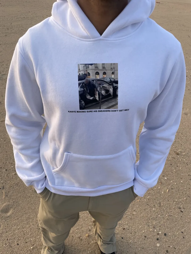 Kanye Sneakers White Hoodie