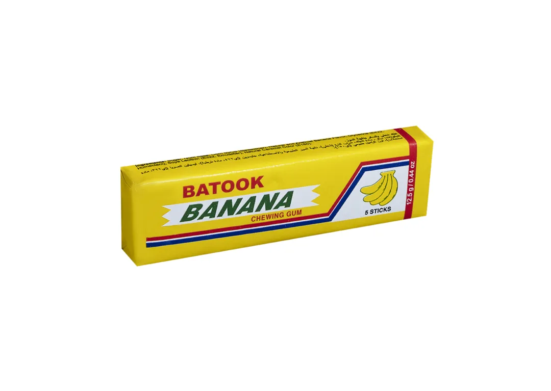 Batook Banana Flavor Chewing Gum 20 Pieces