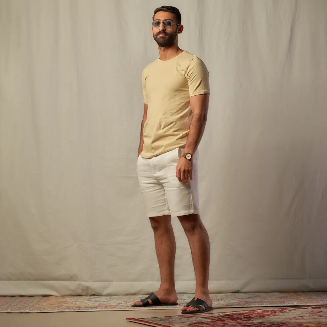 PLAIN T-SHIRT BEIGE