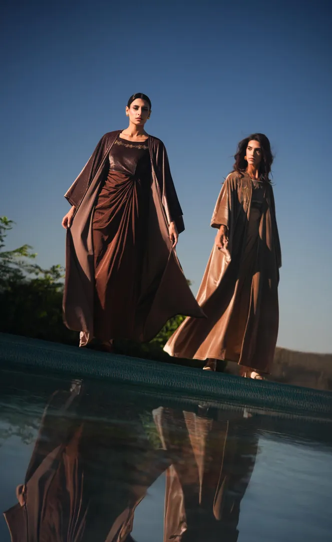 Silk velvet set