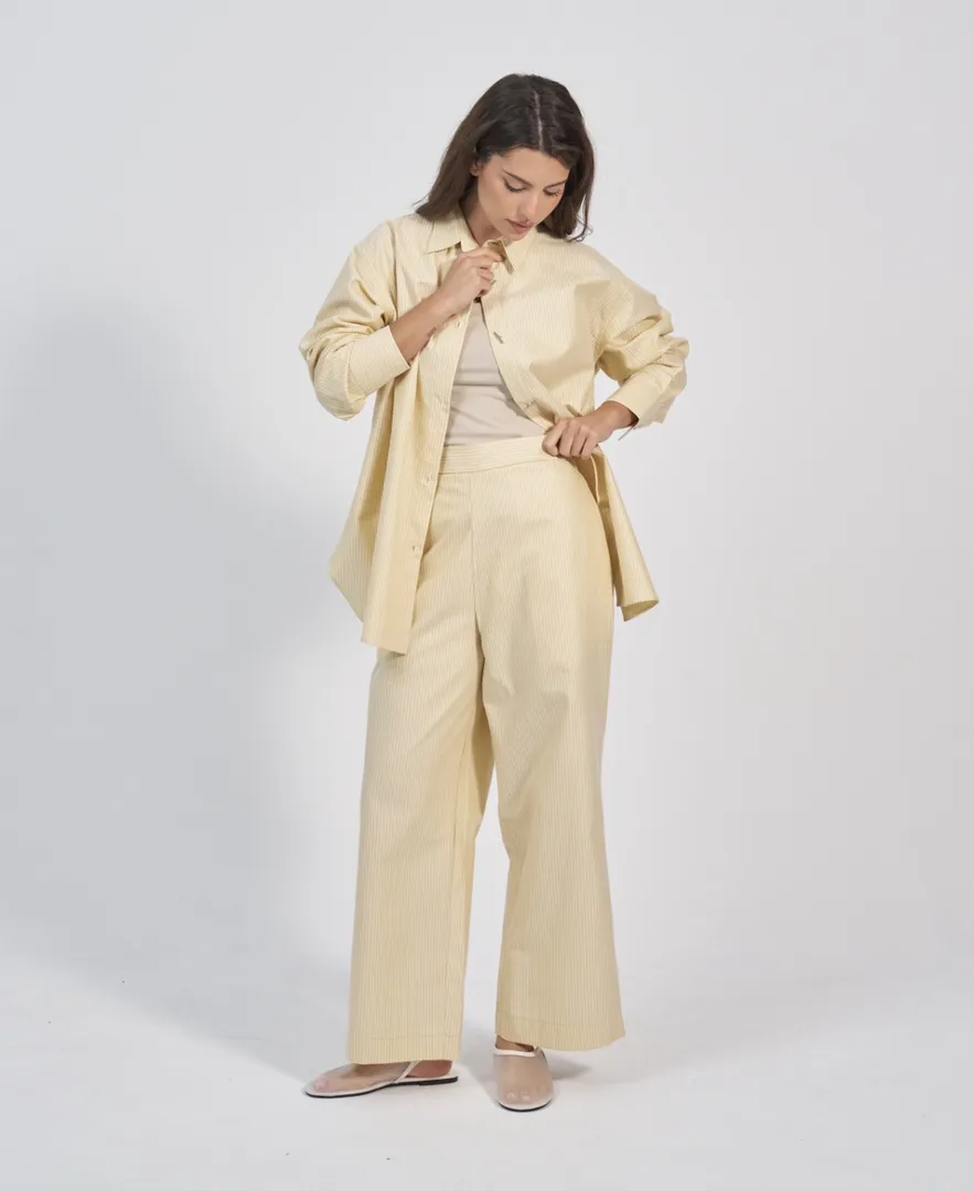 Striped Cotton Trousers