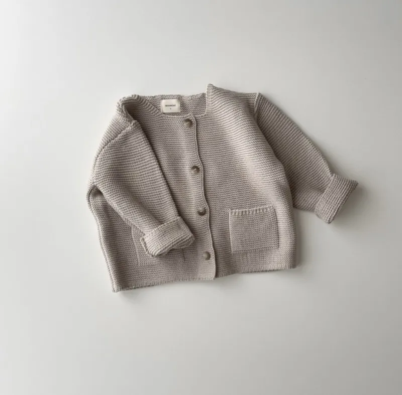 Knit Cardigan- Beige