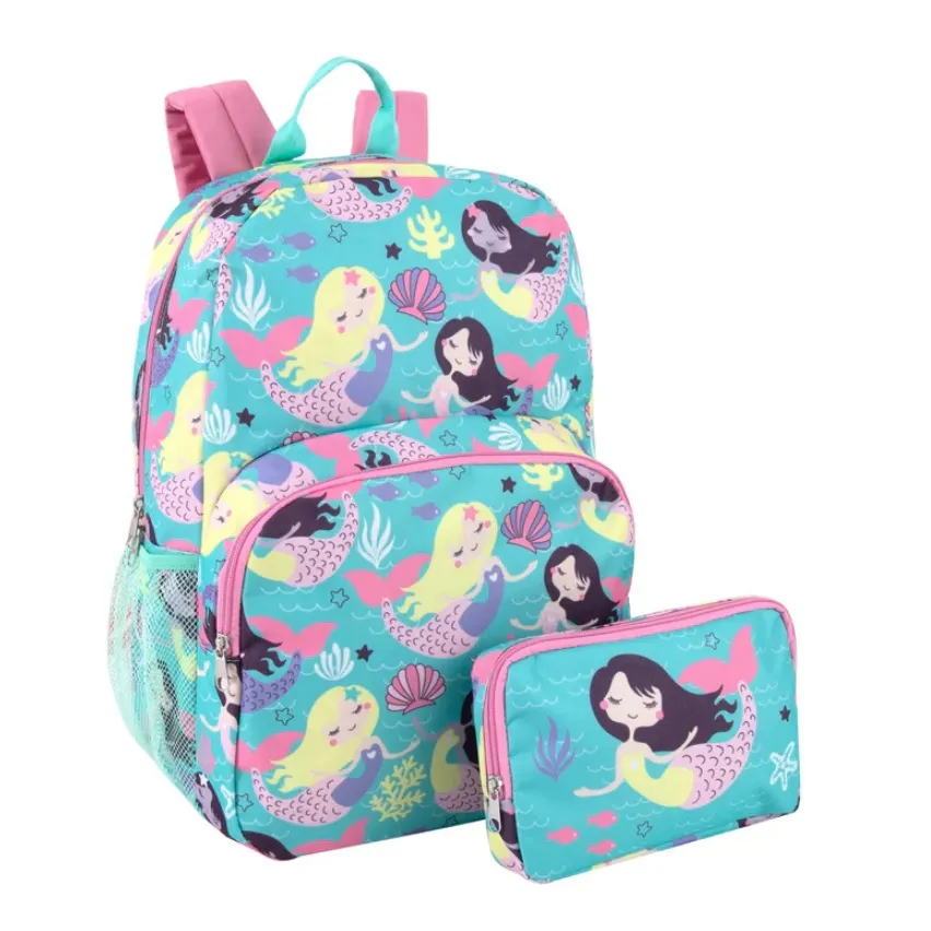 Mermaid Backpack with Pouch 45 x 30 x 12 cm