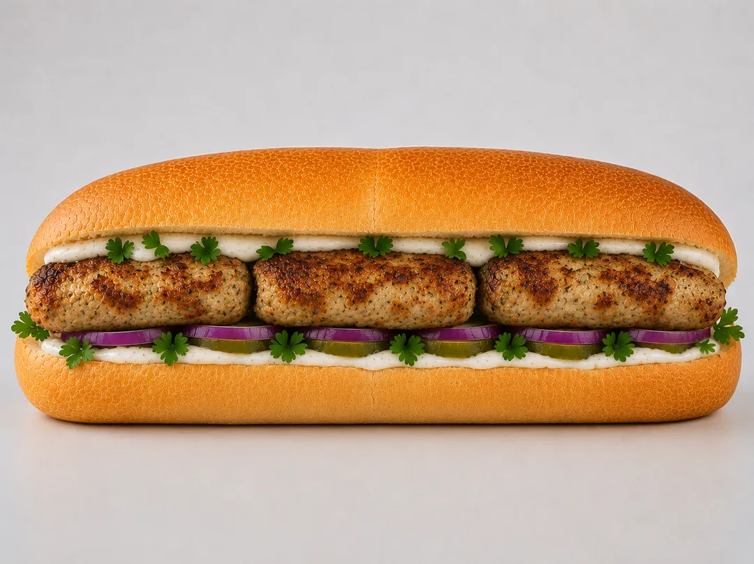 Chicken kofta sandwich