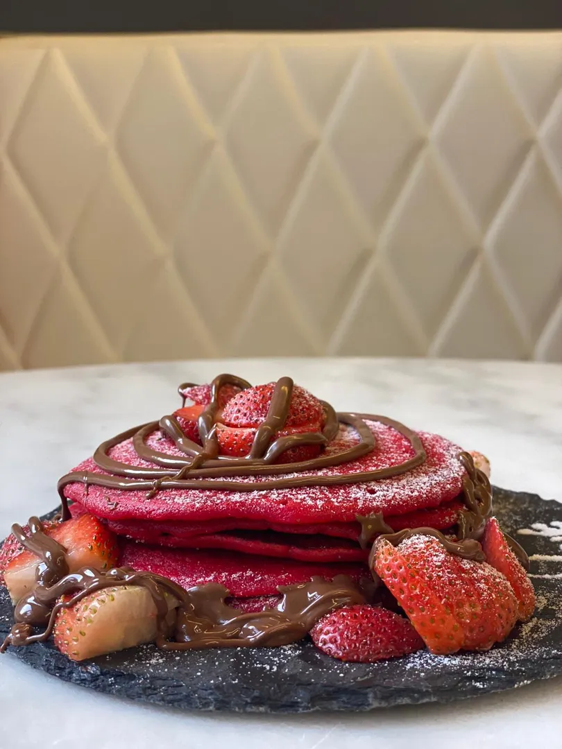 Red Velvet With Nutella and Strawberries.