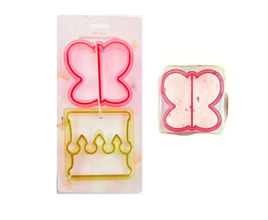 2 Sandwich Cutter - Crown & Butterfly