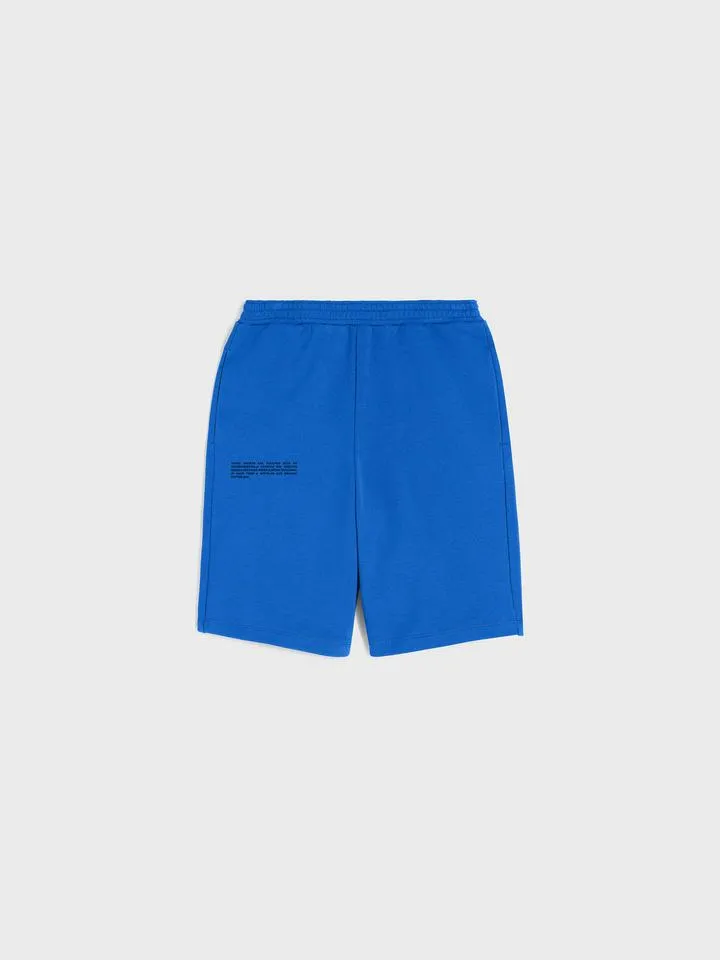Lightweight Recycled Cotton Long Shorts Cobalt Blue