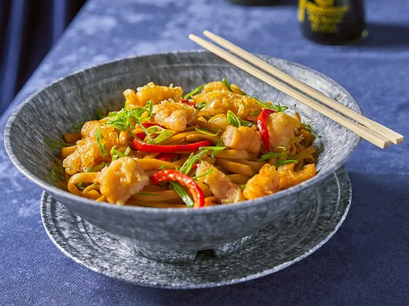 Noodles shrimp