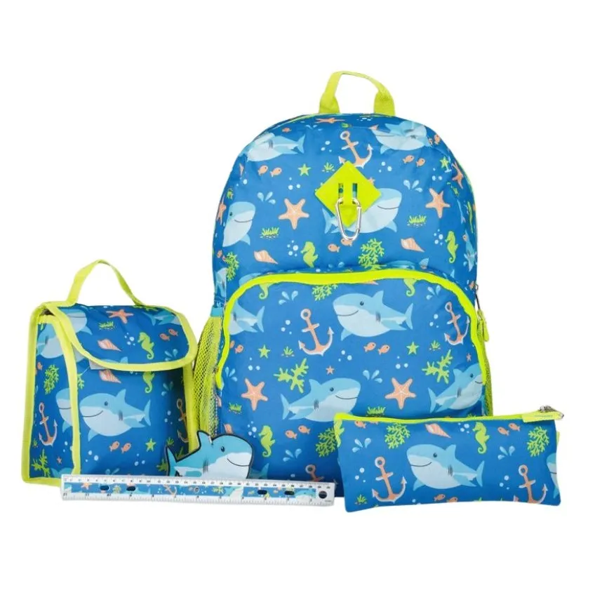 6 in 1 School Bag Set - Shark