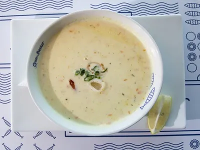 شوربة أسماك البحر بالكريمة