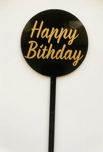 Happy Birthday in Black Color